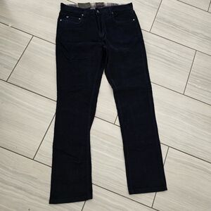 Jachs Navy Straight-Leg Corduroy Jeans